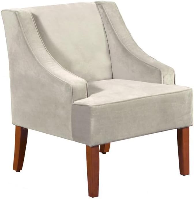 HomePop Swoop Arm Accent Chair, Velvet Grey