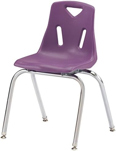 Jonti-Craft Berries 8148JC1004 Stacking Chair with Chrome-Plated Legs, 18" Height, Purple