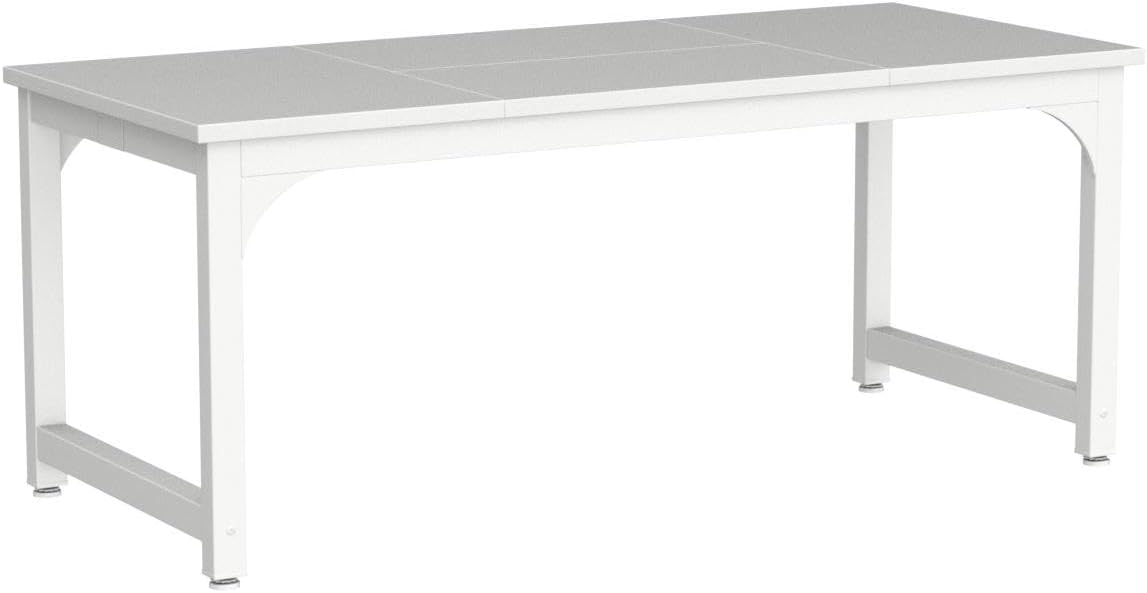 Tribesigns 70.8”Executive Desk, Large Office Computer Desk with Thicken Frame, Modern Simple Workstation Business Furniture for Home Office, White