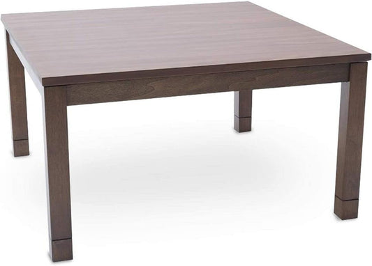 BJDesign Kotatsu - Japanese Heated Table - Wooden Chabudai Furniture with 120V Electric Heater - Low-Lying Dining and Work Desk with Temperature Control Knob (29x29in, Brown)