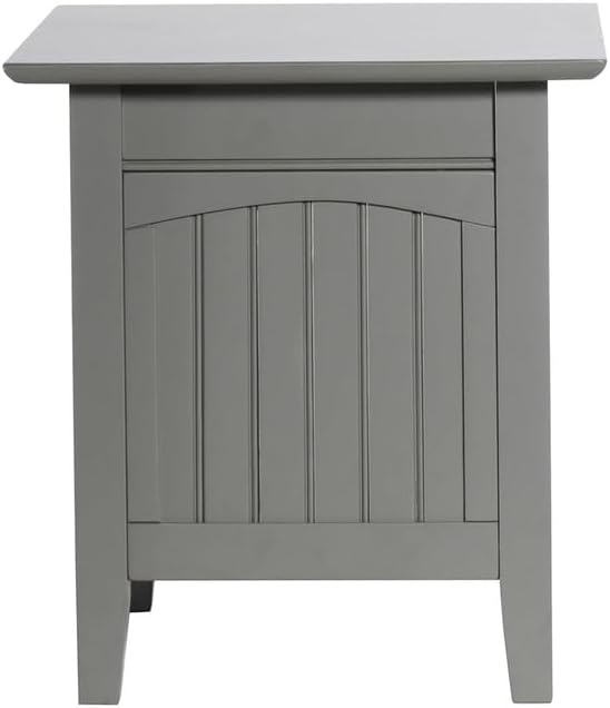AFI Nantucket End Table with Built-in Charger in Grey