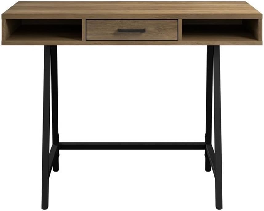 Bush Furniture Steele 40W Writing Desk in Reclaimed Pine | Computer Table for Home Office Workspace