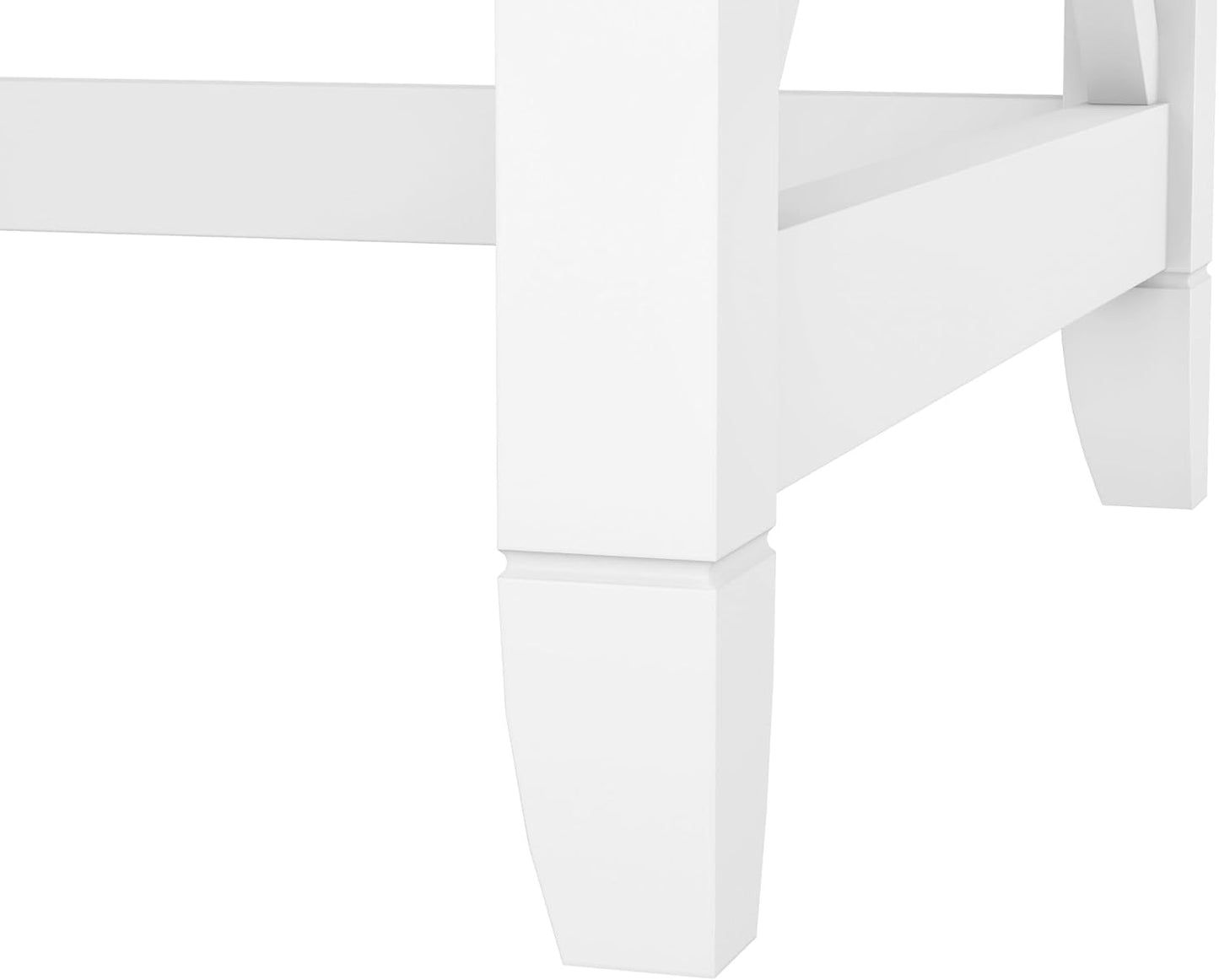 Bush Furniture Key West 60W Modern Farmhouse L Shaped Desk in Pure White and Shiplap Gray | 60-Inch Corner Table for Home Office