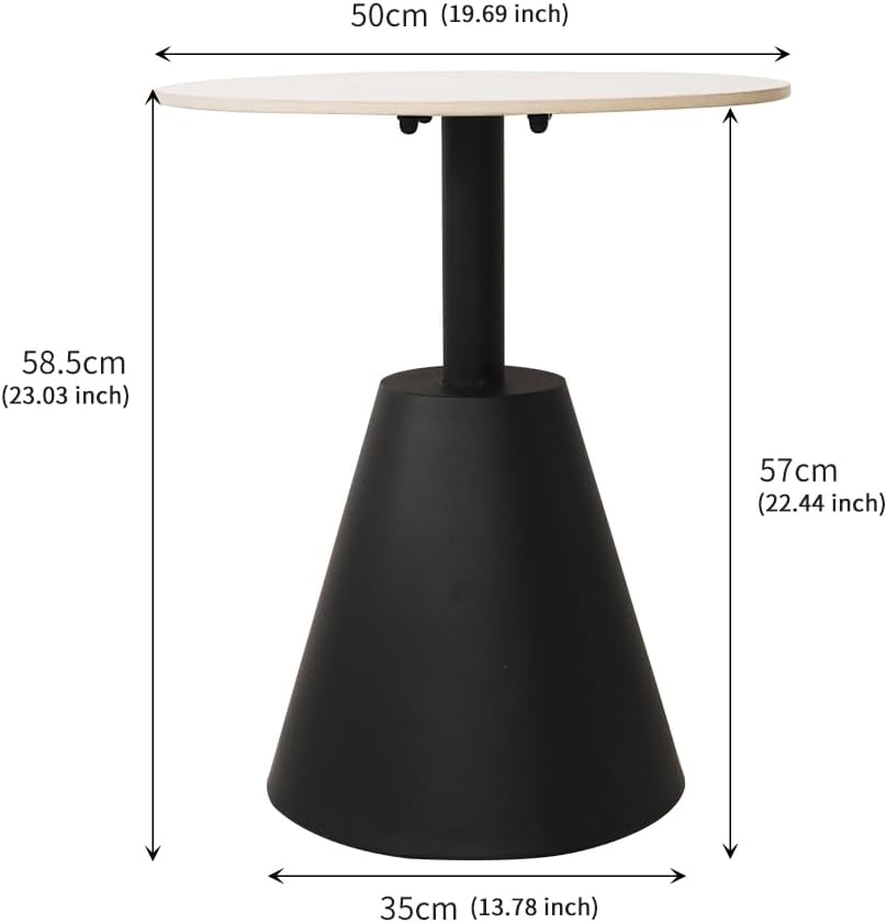 Side Table with Marble Top Metal End Table Modern Sofa Side End Table Outdoor Coffee Round Side Desk for Couch Living Room Bedroom