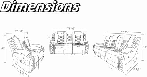 Oversized Power Recliner Chair, Multifunction Recliners Chair with Home Theater Seating, Oversized Single Electric Recliner Furniture for Living Room Apartment Home Theater, Deep White