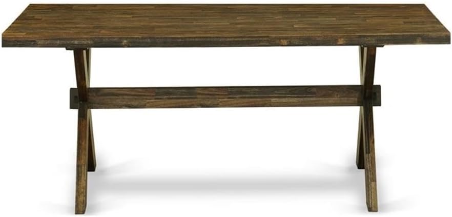East West Furniture XT777 X-Style Mid-Century Modern Dining Table - a Rectangle Kitchen Table Top with Stylish Legs, 40x72 Inch, Multi-Color