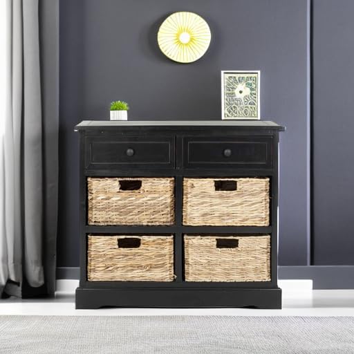 SAFAVIEH American Homes Collection Herman Vintage Black Storage Unit