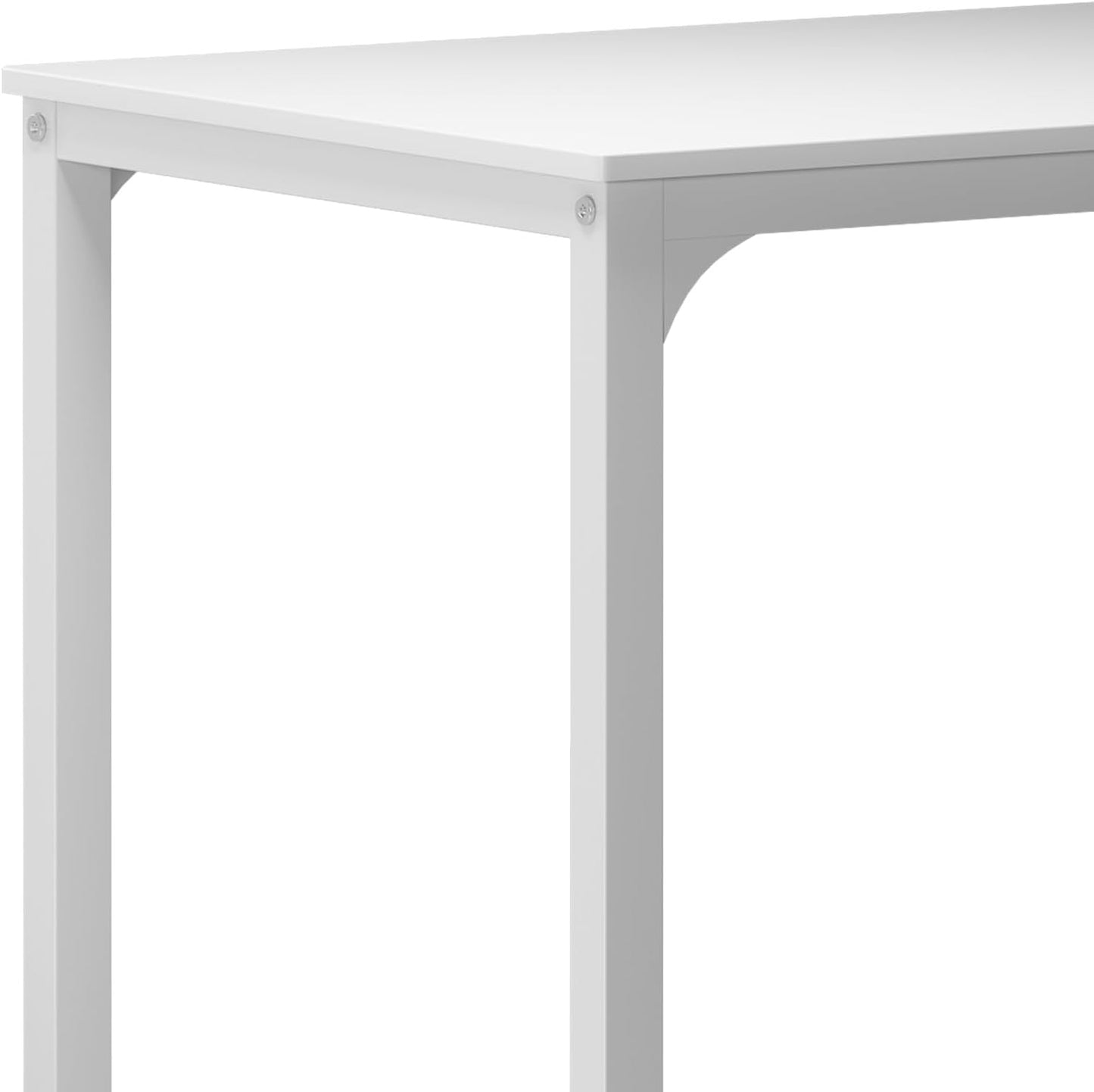 SogesHome Kitchen Table Set for 4, Compact Dining Table Chair Set with Bench, 4 Piece Table with Built-in Storage Racks, Metal Frame, for Apartment, Restaurant, White