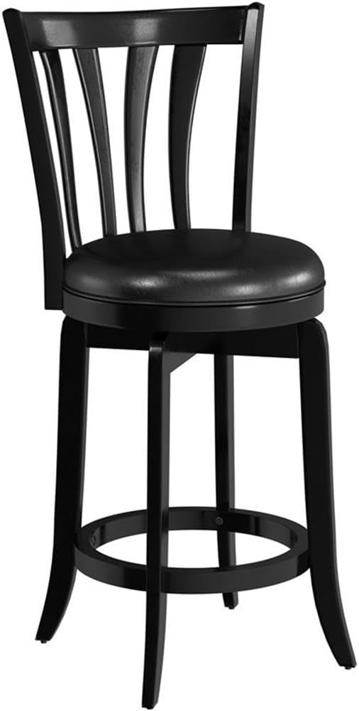 Hillsdale Savana Wood Kitchen Counter Height Stool, 29.5" High, Black