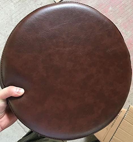 Vintage Bar Stools Swivel PU Seat 29-37inch Height Adjustable Extral Tall Bicycle Stool with Bikepedal Kitchen Island Counter Stool Shop Chairs