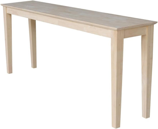 Solid Wood Extended Length Shaker Console Table - 72" Wide