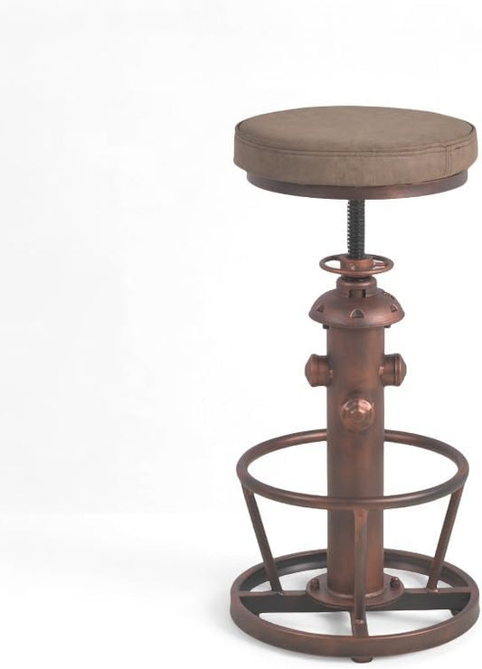 Vintage Swivel Bar Stools-Industrial Counter Height Chairs-Kitchen Dining Office-Soft Pu Top Adjustable 25-31inch