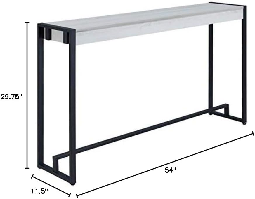 Holly & Martin Macen Console - Black with Distressed White