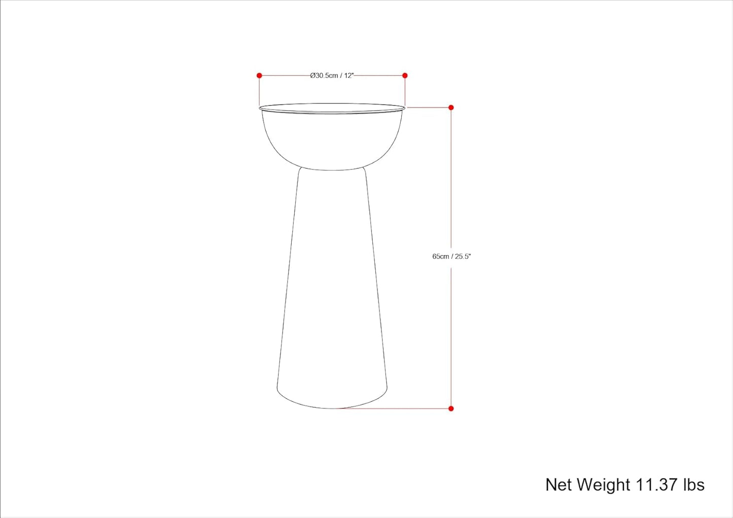 SIMPLIHOME Surrey Contemporary Modern 12 inch Wide Metal Side Table in Antique Gold, Fully Assembled for The Living Room and Bedroom