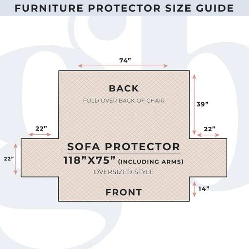 Great Bay Home Patchwork Scalloped Printed Furniture Protector Stain Resistant Sofa Cover (Sofa, Navy)