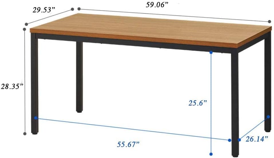 BIBOC Computer Desk Computer Table/Dining Table Meeting Desk 30X60 inch Desk,Modern Simple Style Desk,Office Desk Sturdy Writing Workstation for Home Office-Walnut