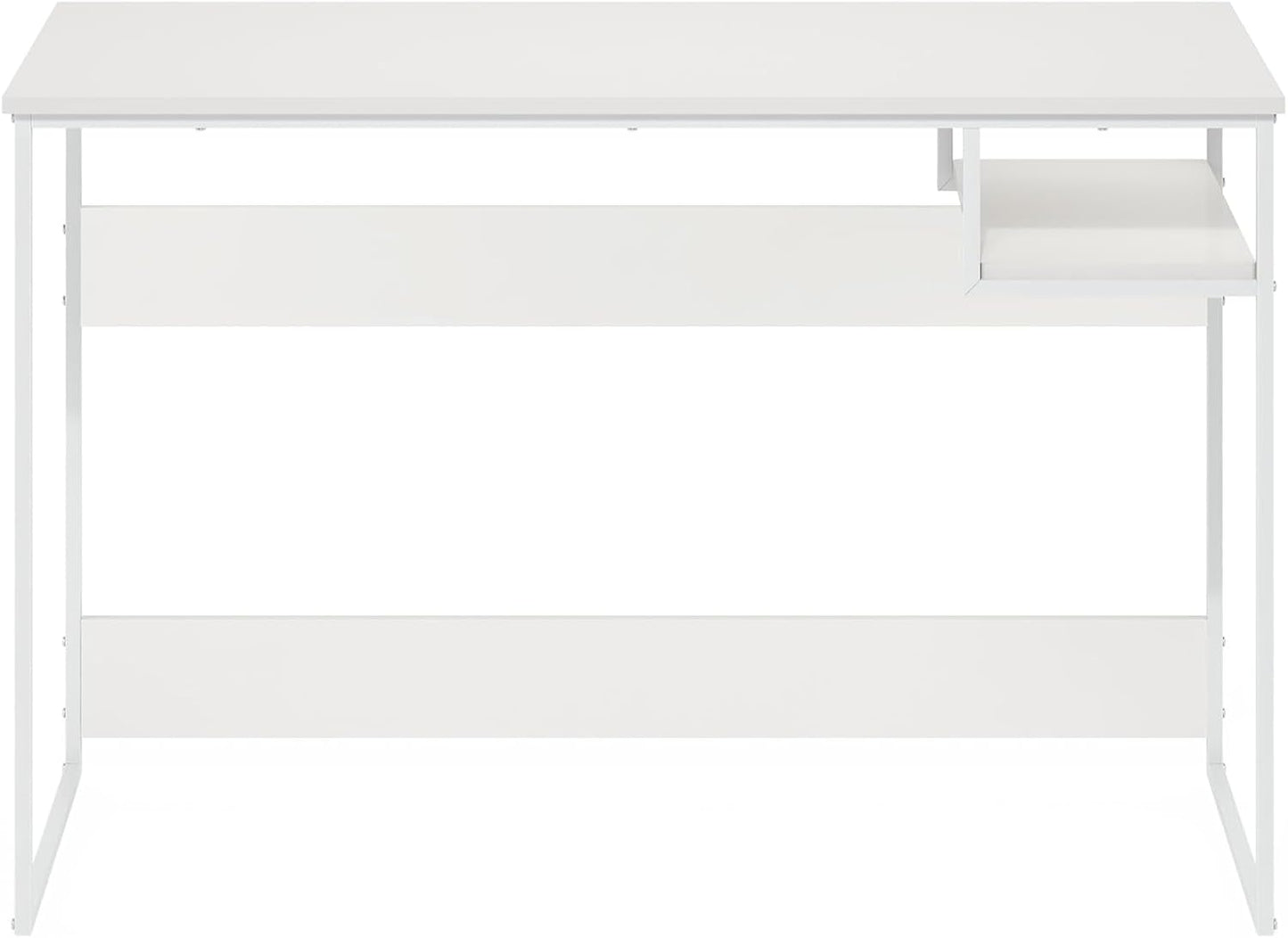 Furinno Moretti Modern Lifestyle Study Desk, 45, Solid White/White