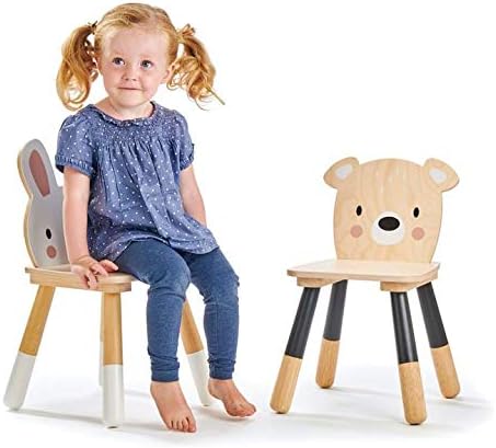 Tender Leaf Toys - Forest Table and Chairs Collections - Adorable Kids Size Art Play Game Table and Chairs - Made with Premium Materials and Craftsmanship for Children 3+ (Forest Table and Chairs)
