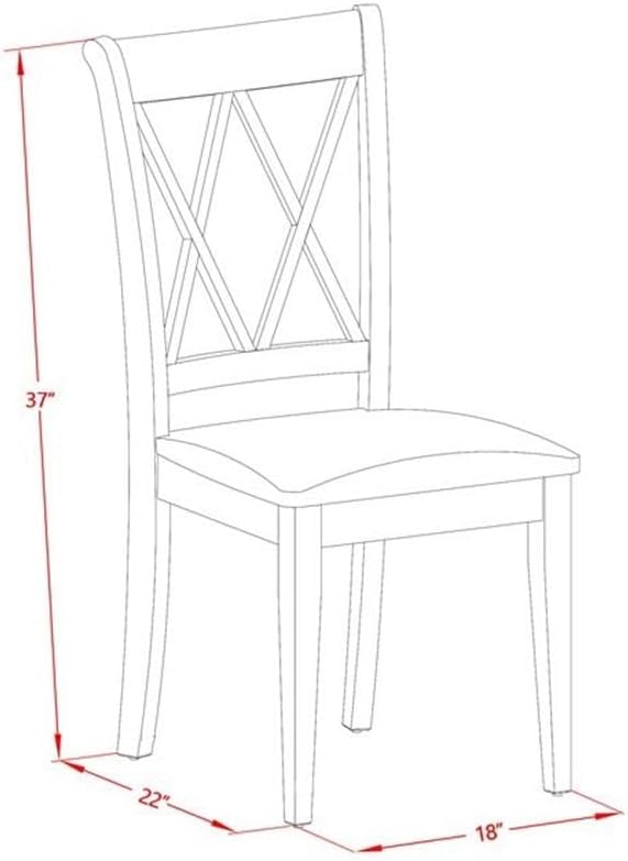 East West Furniture LGCL7-LWH-C 7 Piece Dining Room Table Set Consist of a Rectangle Kitchen Table with Butterfly Leaf and 6 Linen Fabric Upholstered Chairs, 42x84 Inch, Linen White