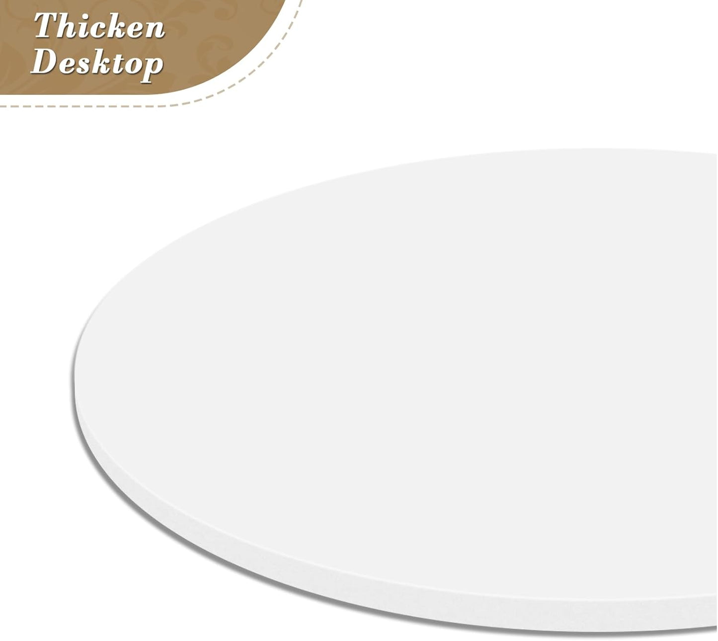 Athena Collection Modern Bar Table Round Top Height Adjustable, Tall Bistro Pub Cocktail Table Height Top and Sturdy Base, Suitable for Home Kitchen Pub Restaurant Outdoor, White