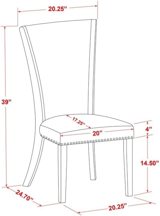 East West Furniture X077VE215-9 9 Piece Kitchen Table Set Includes a Rectangle Dining Table with X-Legs and 8 Baby Blue Linen Fabric Parson Dining Room Chairs, 40x72 Inch, Multi-Color