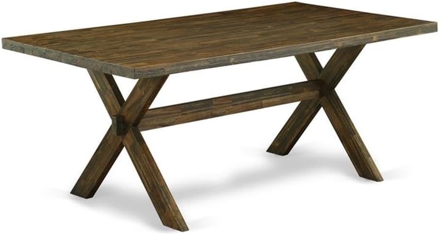 East West Furniture XT777 X-Style Mid-Century Modern Dining Table - a Rectangle Kitchen Table Top with Stylish Legs, 40x72 Inch, Multi-Color