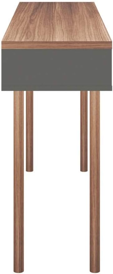 Manhattan Comfort Windsor Modern 2 Shelves Entryway Accent Console Table, 47.24", Grey and Nature