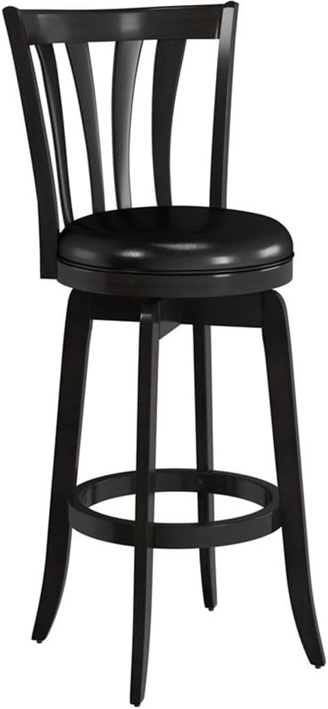 Hillsdale Savana Wood Bar Height Kitchen Stool, 29.5" High, Black