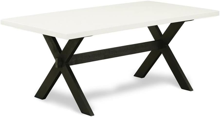 East West Furniture XT627 X-Style Kitchen Dining Table - a Rectangle Wooden Table Top with Stylish Legs, 40x72 Inch, Multi-Color