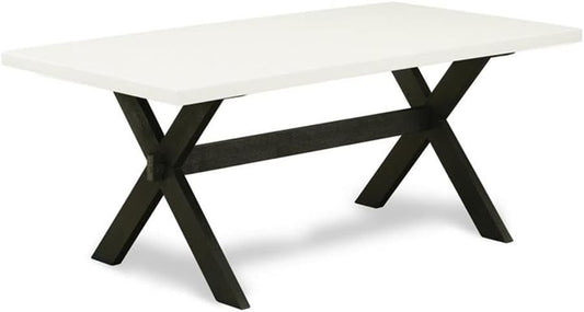 East West Furniture XT627 X-Style Kitchen Dining Table - a Rectangle Wooden Table Top with Stylish Legs, 40x72 Inch, Multi-Color