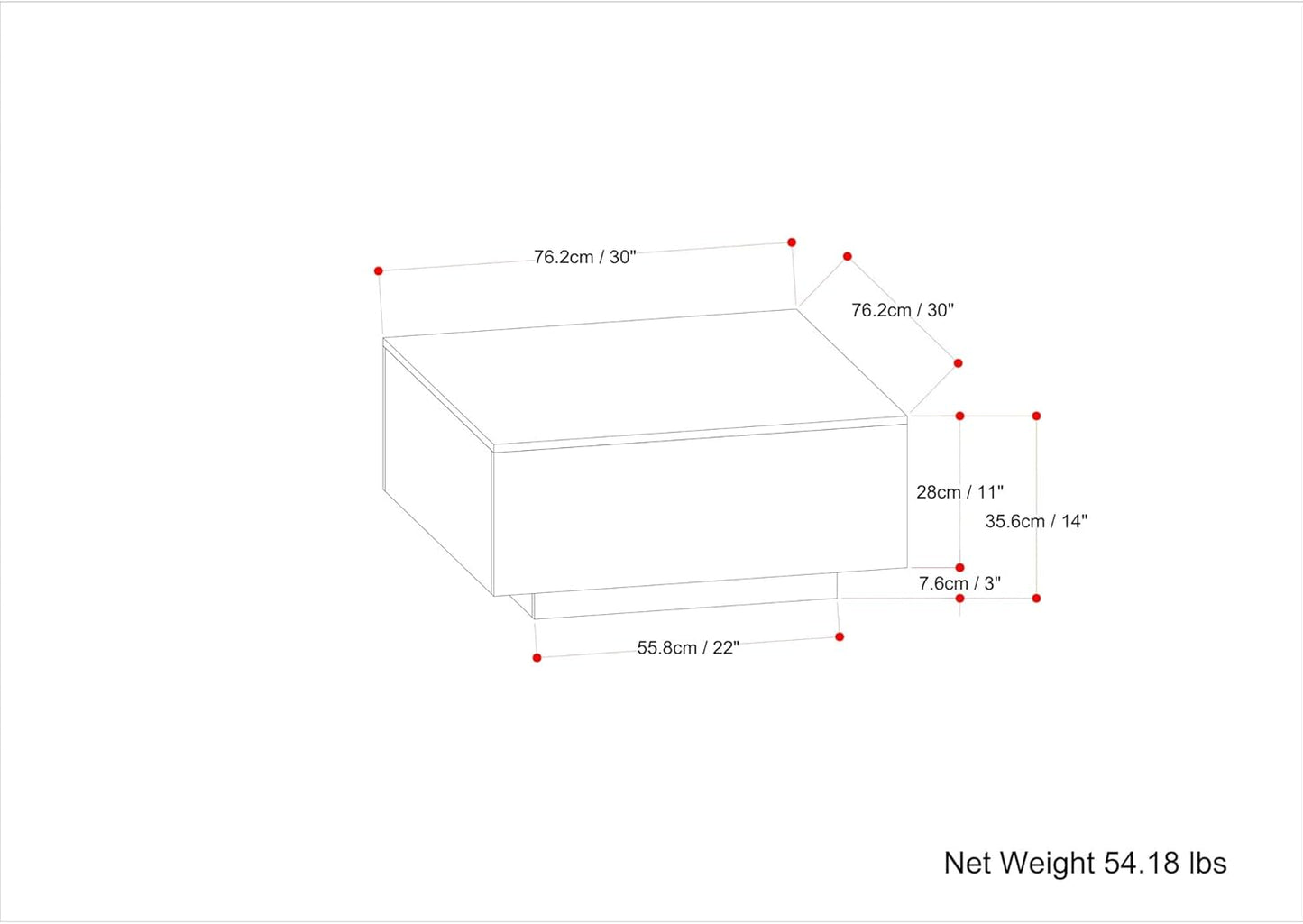 SIMPLIHOME Lockhart Square Coffee Table - 30 inch Wide Solid Mango Wood Living Room Table in Natural, Modern Cocktail Table for Family Room with Large Surface and Low Profile, Assembled