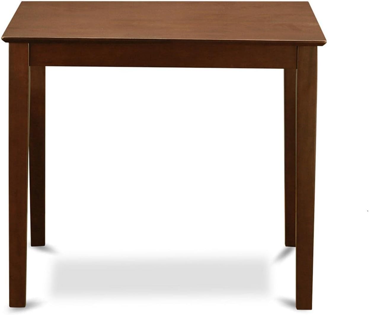 East West Furniture VNQU3-MAH-W 3 Piece Counter Height Pub Set for Small Spaces Contains a Square Dining Room Table and 2 Kitchen Chairs, 36x36 Inch, Mahogany