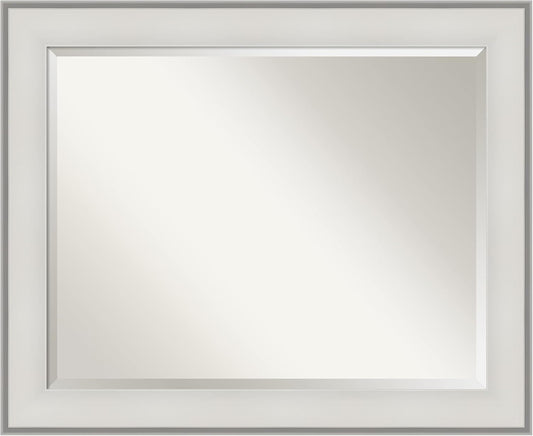 Amanti Art White Bathroom Mirror for Over Sink, 27x33 Imperial White Rectangle Vanity Mirror, Large Traditional Frame, Hangs Horizonally and Vertically, Bathroom Wall Decor, Beveled Edge from WI, USA