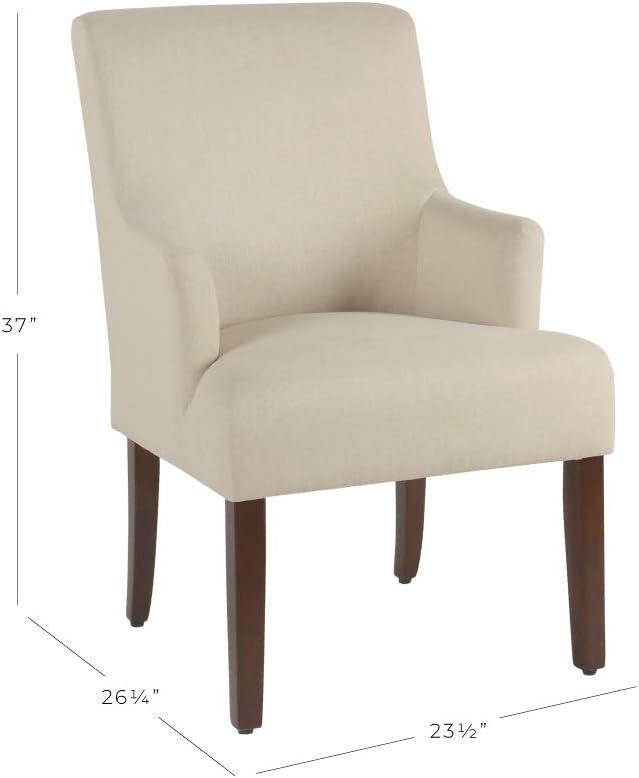 HomePop Home Decor | Upholstered Anywhere Dining Chair | Accent Chairs for Living Room & Bedroom | Decorative Home Furniture (Cream)