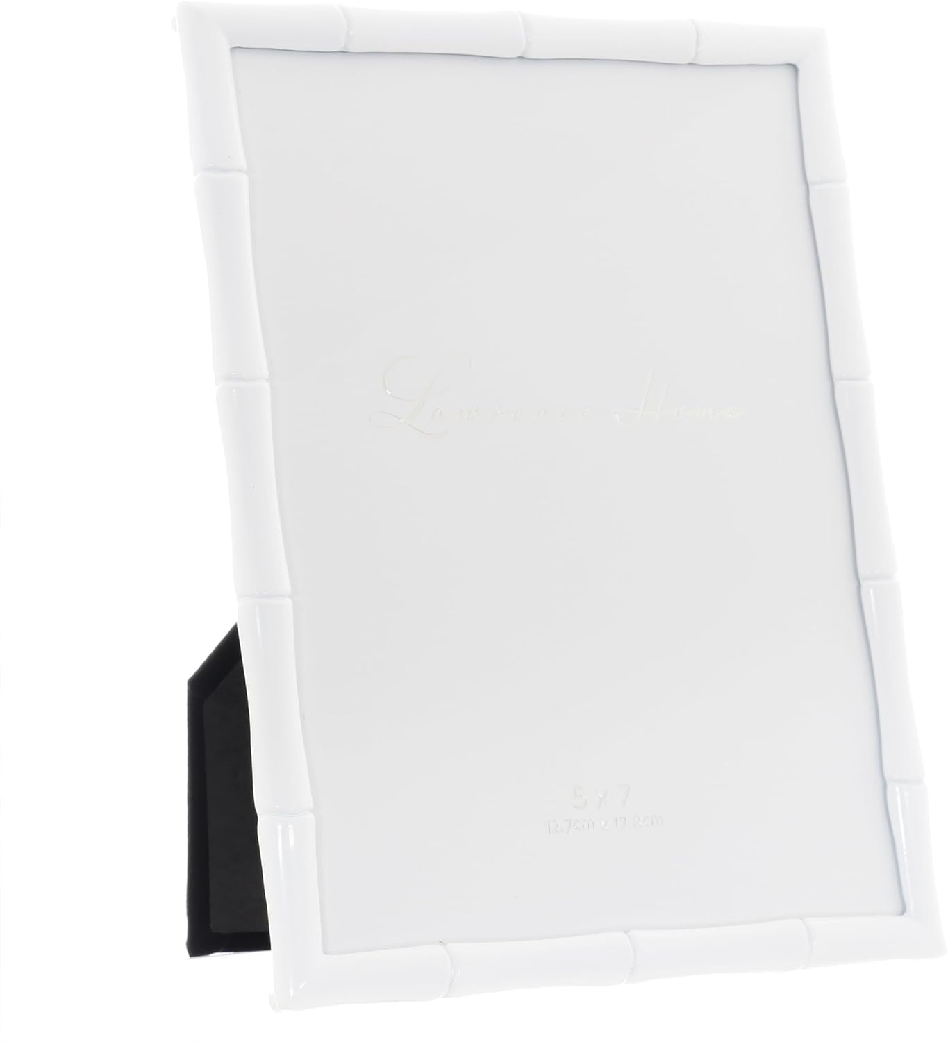 Lawrence Frames Cast Metal Frame - Bamboo Design, White, 5x7