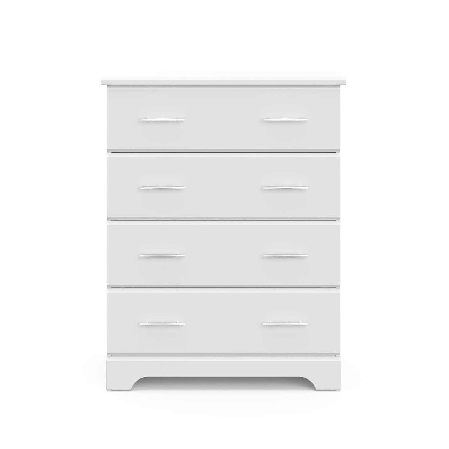 Storkcraft Brookside 4 Drawer Dresser (White) – GREENGUARD Gold Certified, Nursery Dresser for Kids Bedroom, Chest of Drawers