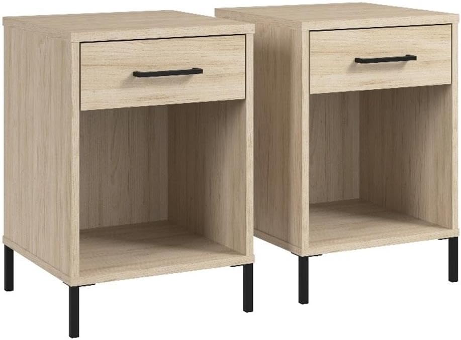 Bush Furniture Essence Small End Table Set of 2 | Side Tables, Home Organization and Storage for Living Room, Bedroom, or Entryway