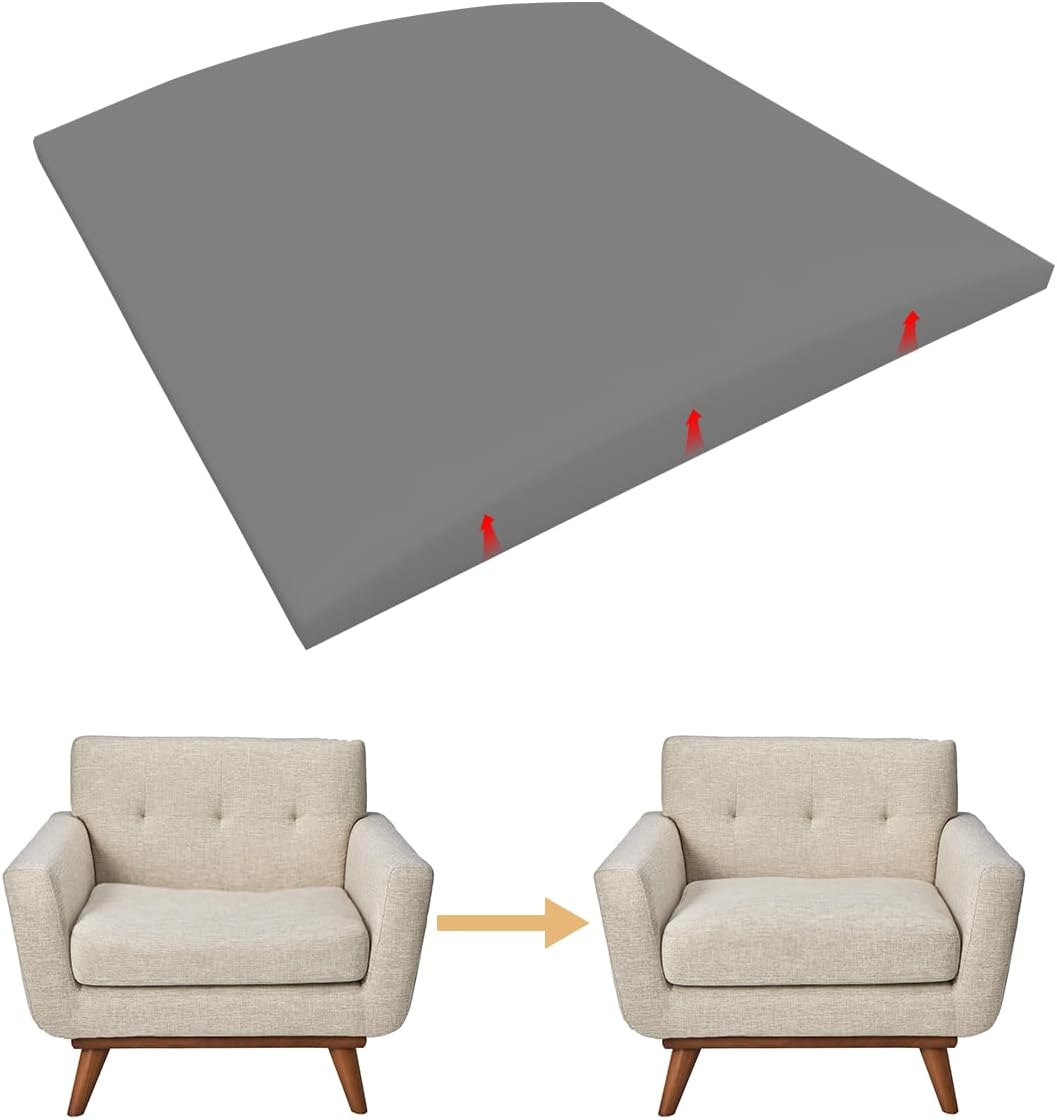 Couch Cushion Support, 20" x 20" Sofa Cushion Support for Sagging Seat, High Density Replacement Foam Insert for Sagging Couches, Loveseat, Furniture (Grey-1 pcs)