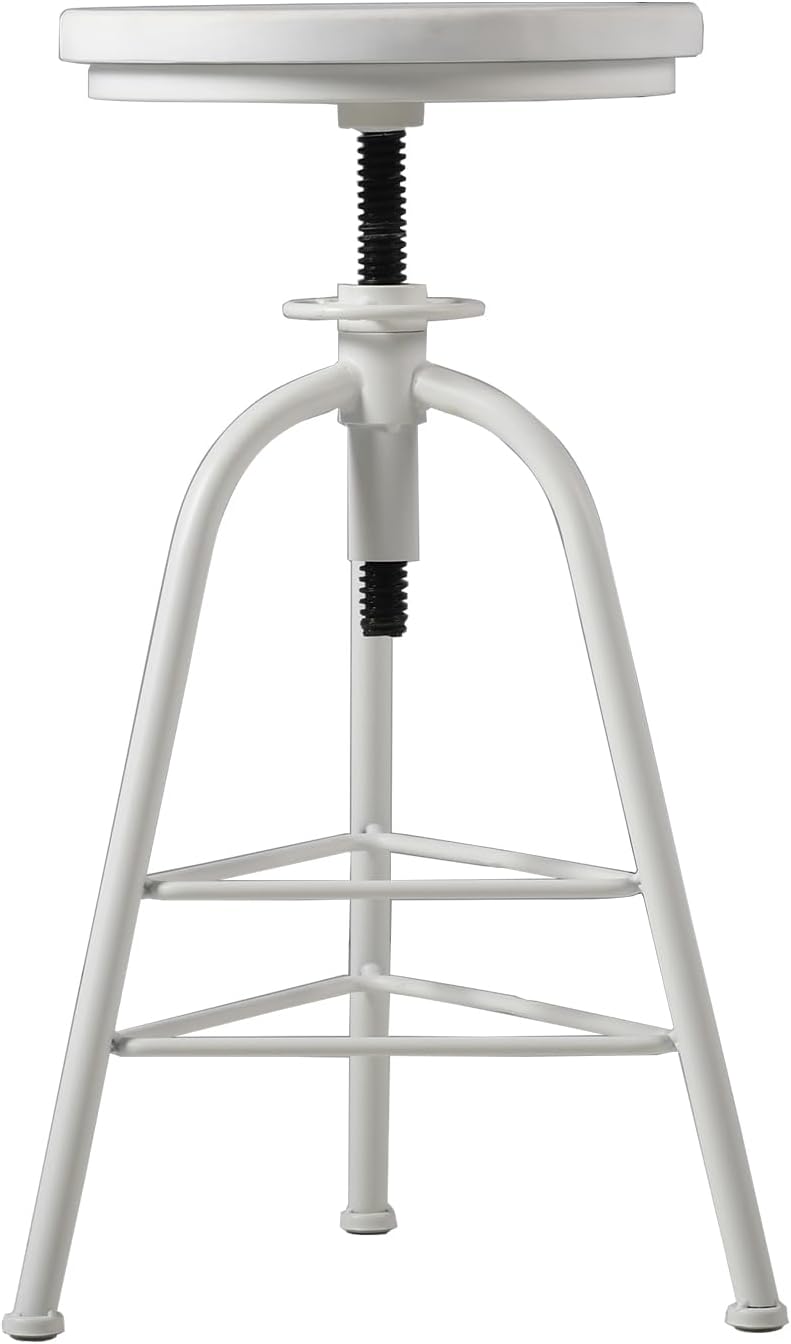 Modern Bar Stools Industrial Set of 2 Bar Stool Stool Farmhouse Kitchen Dining Chairs Swivel Wooden Top Rustic Shop Stools 24.4-28.3inch Height Adjustable