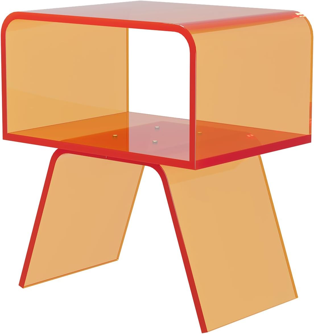 Acrylic Nightstand Side Table Modern nightstand Clear Home Decor Display End Table for Living Room, 12D x 15W x 20H inch