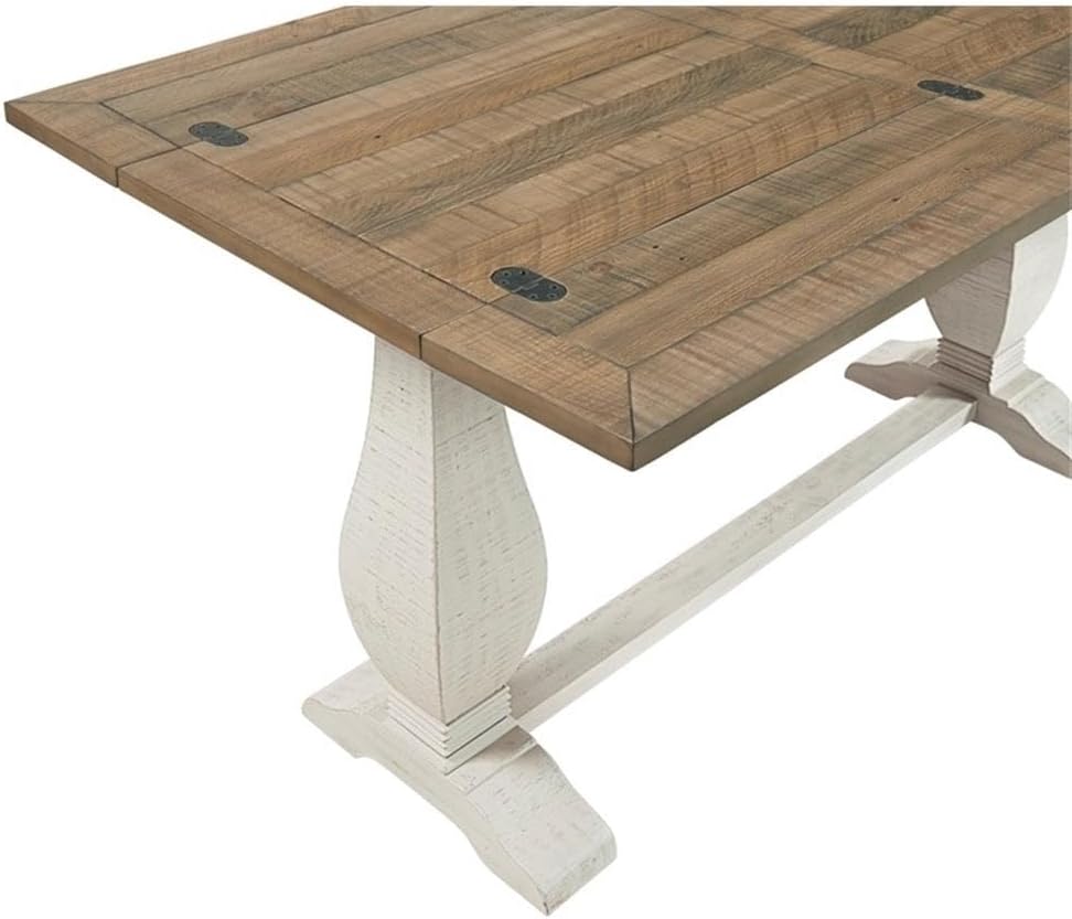 Martin Svensson Home Napa, Flip Top Sofa Console Table, White Stain and Reclaimed Natural