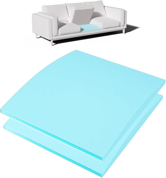 Couch Cushion Support for Sagging Seat – 2 Pack 20x20x2 Inch Sofa Cushion Board Saver & Replacement Insert for Saggy Couch or Chair, Quick No-Tool Install with 40D Memory Foam