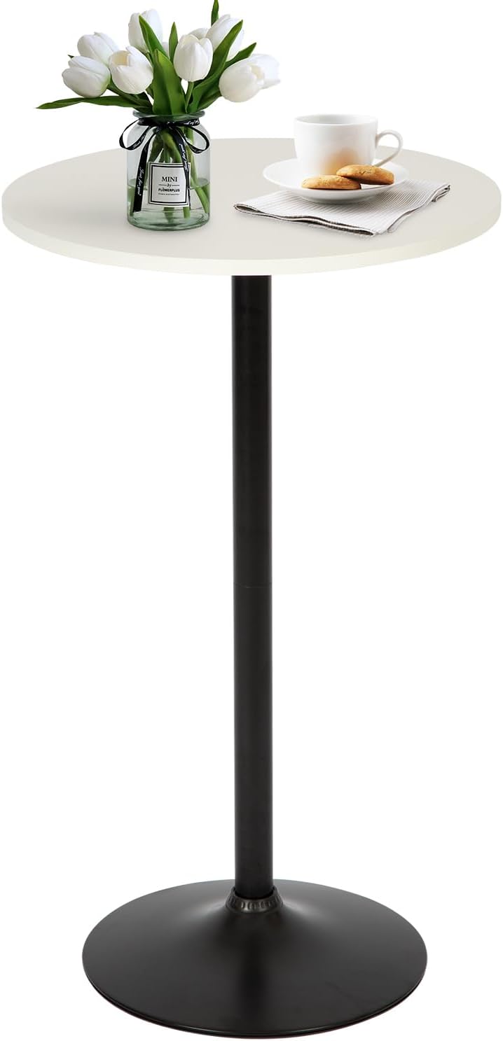 FDW Pub Table 40 Inch Height Cocktail Table Round Bistro Bar Table for Home and Kitchen Dining