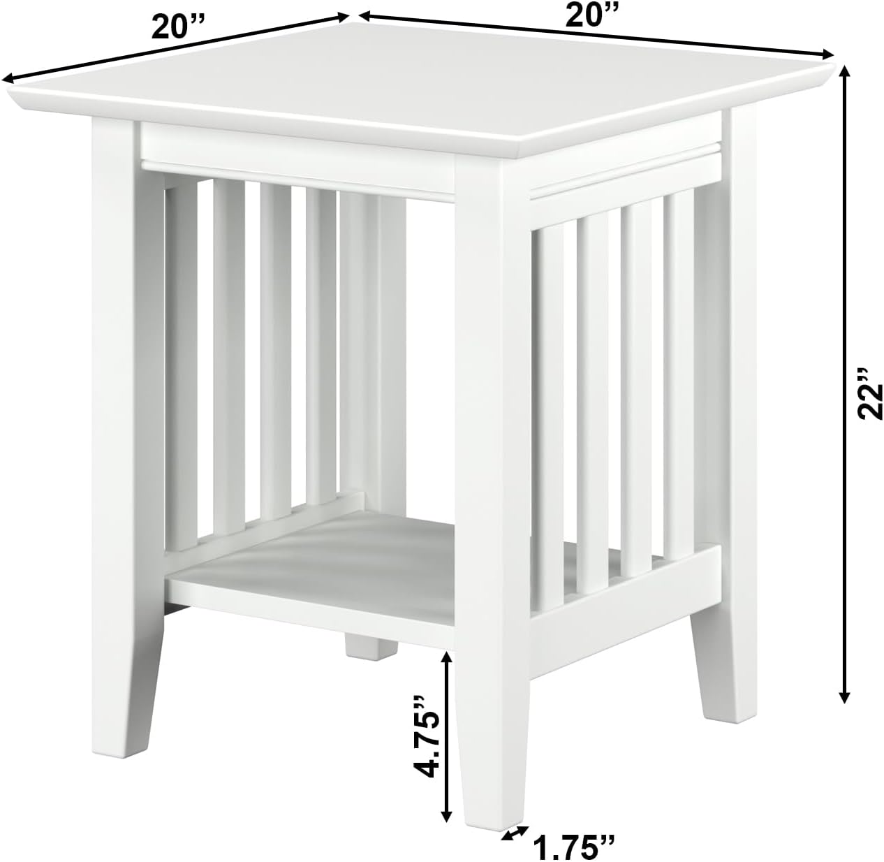 AFI, Mission End Table, White