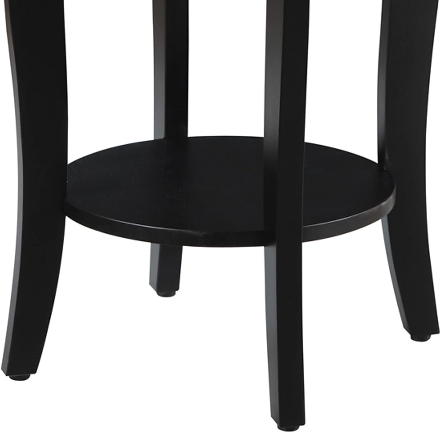 Convenience Concepts American Heritage Round End Table, Black