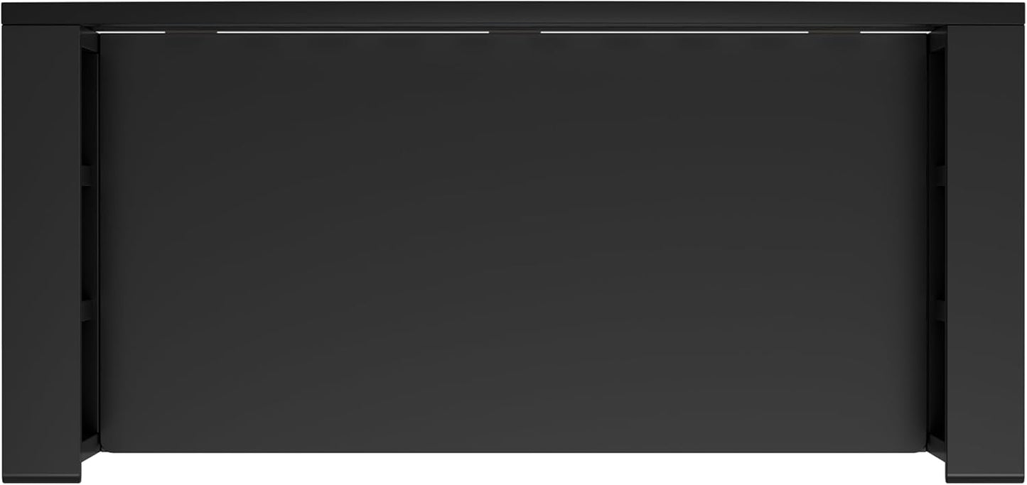 SIMPLIHOME Acadian Entryway Storage Bench - 36 inch Wide Solid Wood Small Hallway Seat in Black, Transitional Bench for Mudroom or Entryway with Lift-Up Lid, 2 Compartments and Slatted Backrest