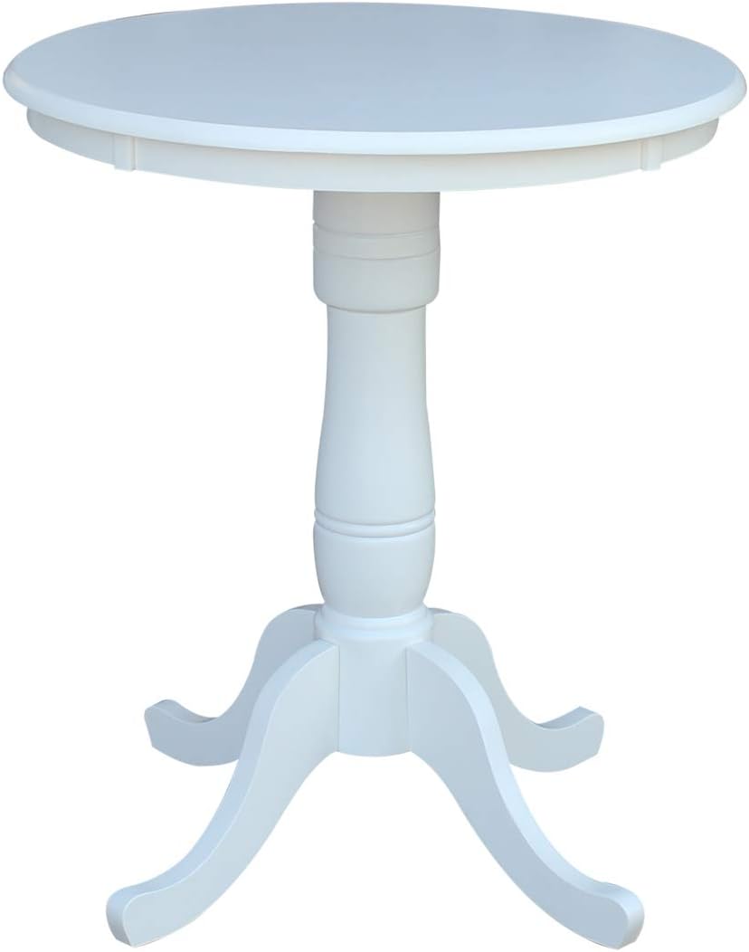 Whitewood Industries International Concepts 30" Round Top Pedestal Table, White