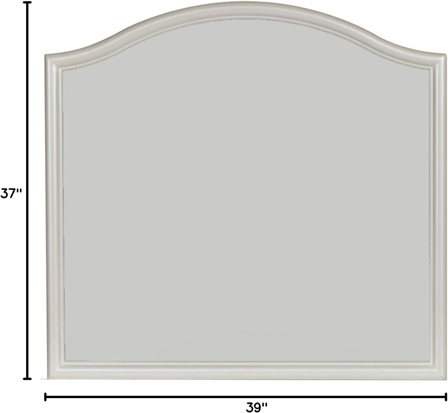 Liberty Furniture Industries Stardust Mirror, 39" x 1" x 37", Iridescent White