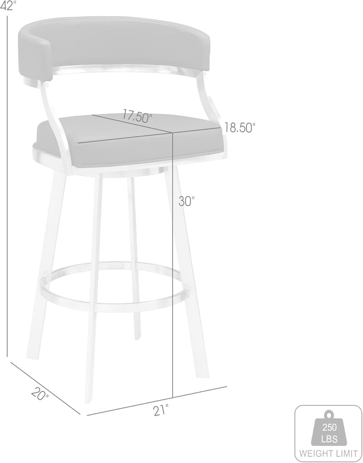 Saturn Bar Stool, 30" Height, Black