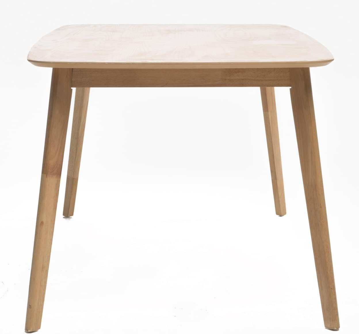 Christopher Knight Home Alma Mid-Century Wood Dining Set with Fabric Chairs, 5-Pcs Set, Natural Oak / Green Tea